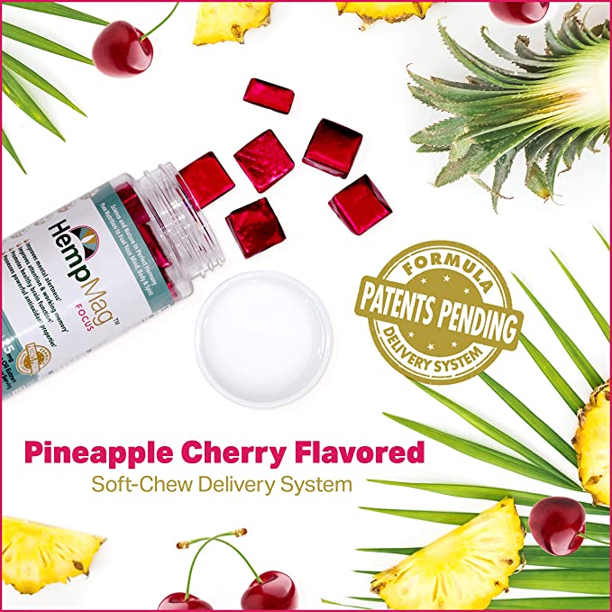 hempmag focus mental alertness pineapple cherry flavor softchew